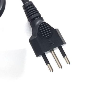 CABLE DE 3 CLAVIJAS TIPO ITALIANO  PARA MONITOR Y TV “NUEVO“ / CON ENCHUFE TIPO AMERICANO  / 10 A / 16 A / 220-250 V / 120 V /  3 CLAVIJAS  / COMPATIBLE CON DIFERENTES DISPOSITIVOS         - Imagen 4